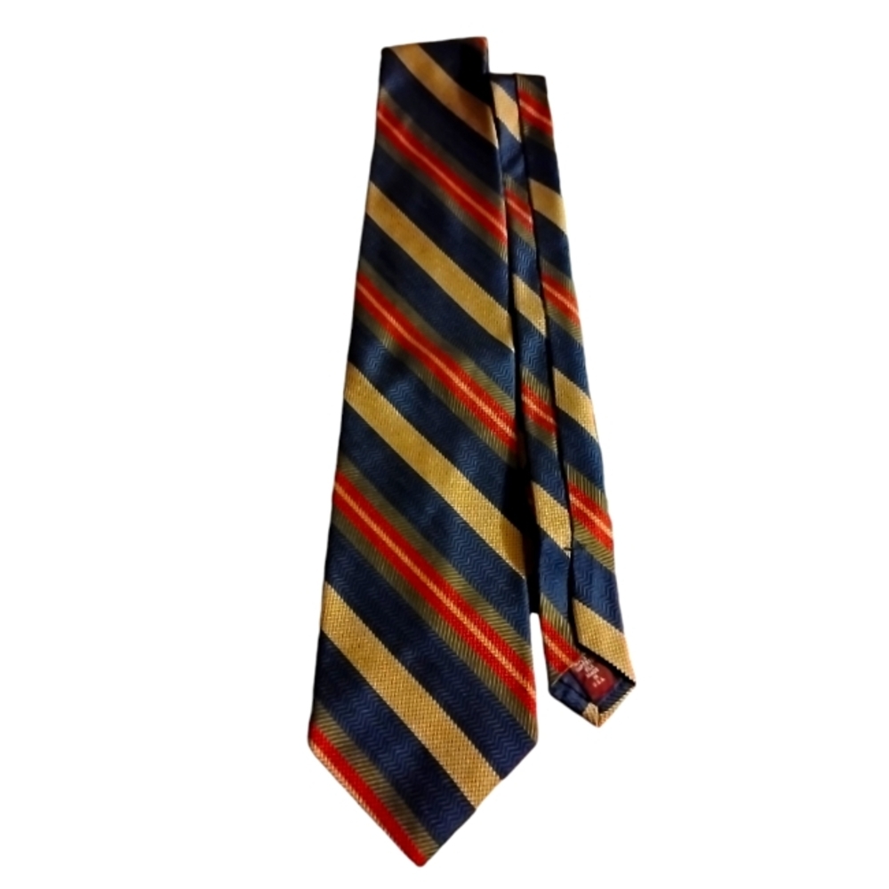 Jos A Bank Silk Tie Corporate Collect. Striped Preppy Collegiate Office Casual